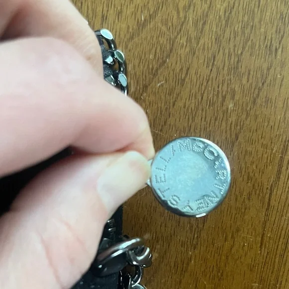 Stella McCartney Black Crossbody cat shaped Bag with Silver Chain - Picture 3 of 7